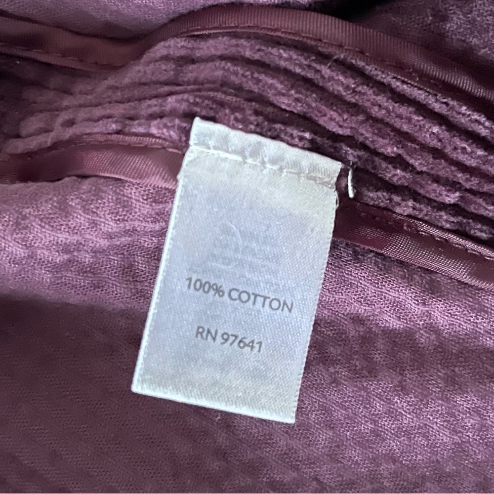 J. Jill Wide Wale Corduroy Velvet Trip Chore Jacket Coat Purple Plum Shacket - Picture 12 of 13
